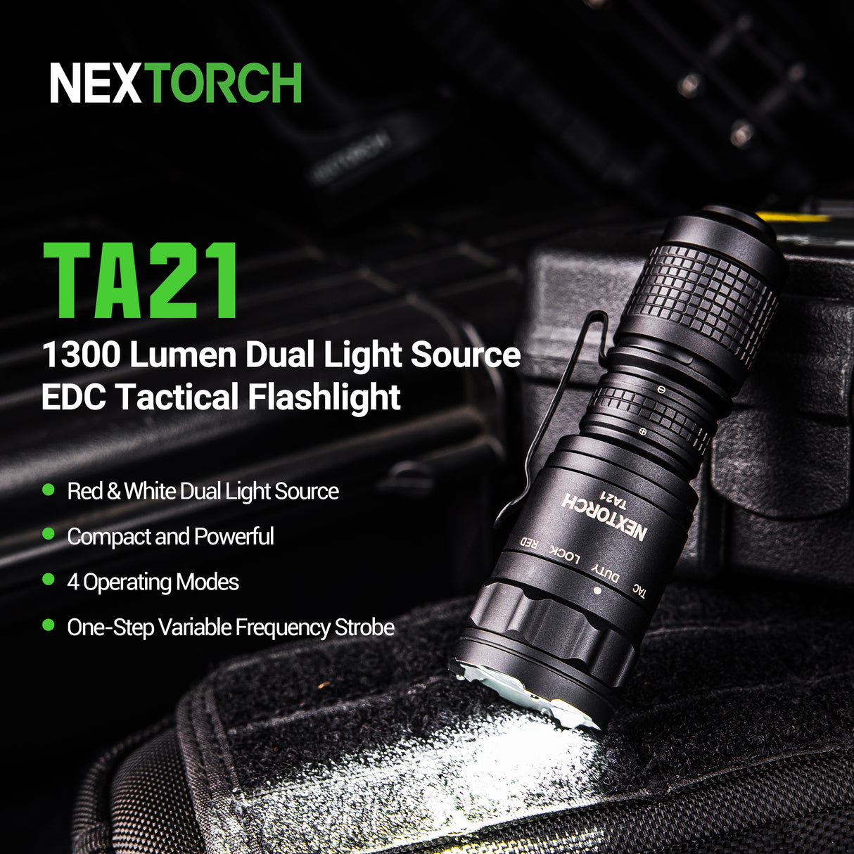 NEX TA21 Pocket Carry Tactical Flashlight Set