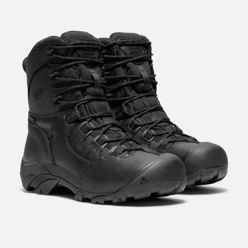 Keen Women's Detroit Soft Toe Boot - Contoured heel lock enhances safety.