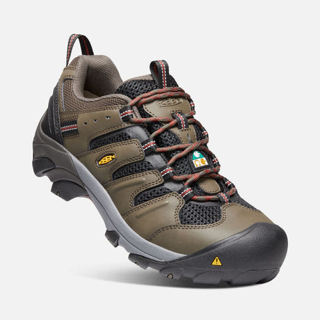 Keen CSA Lansing Mid: Steel toe, waterproof, and slip-resistant. Ideal for construction and landscaping. Reflective accents for visibility.