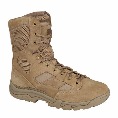 Lightweight Tactical Boots: Breathable suede construction with air mesh panels.

