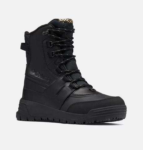 Legacy Boot: Leather, textile, and metal hardware.