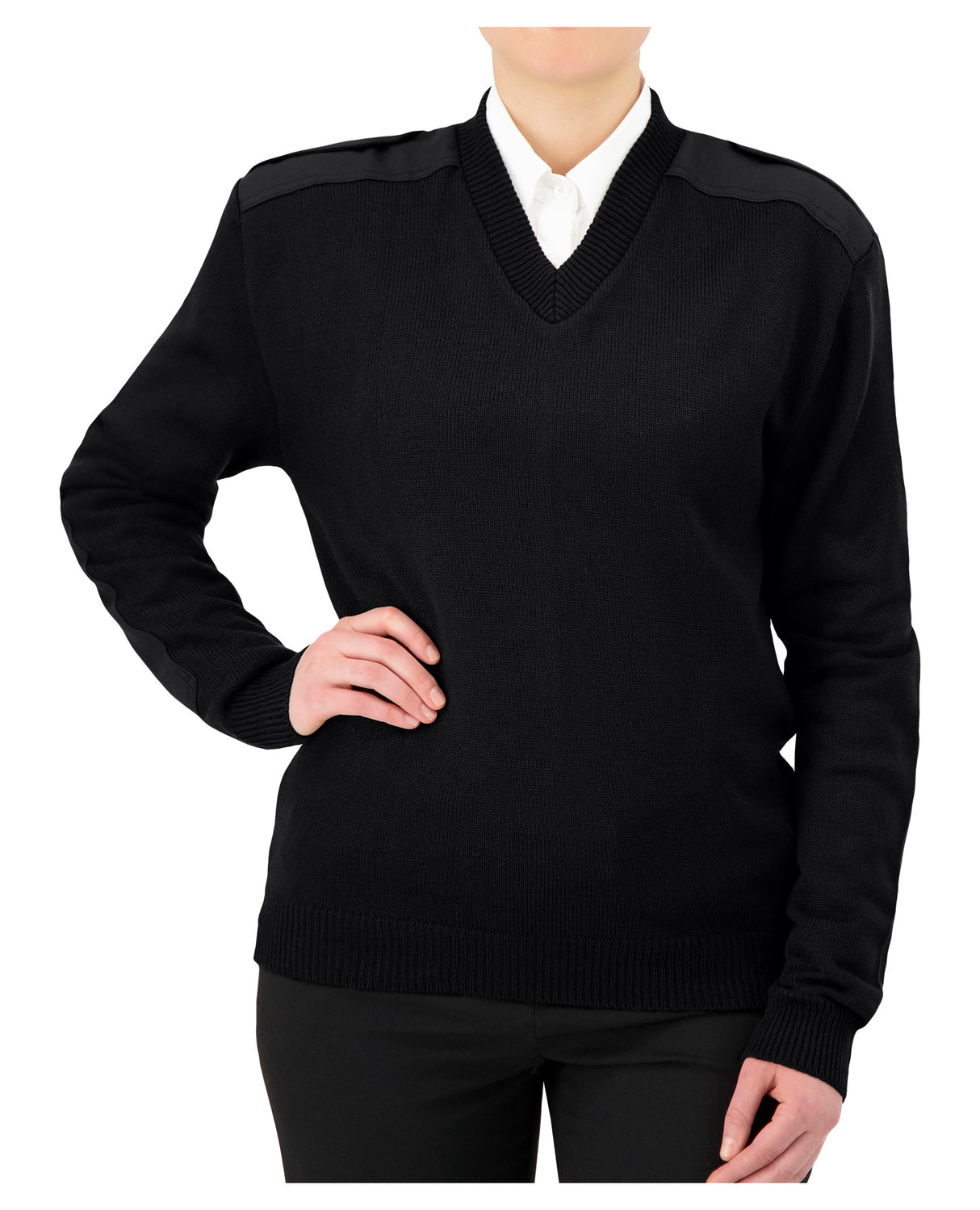 Cobmex - Women's V-Neck Military Sweater