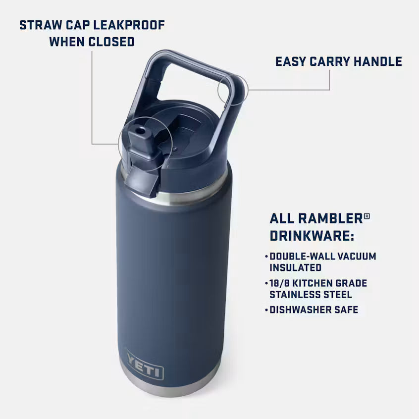 YETI - Rambler 26 oz C Straw Bottle - Riverhead Green