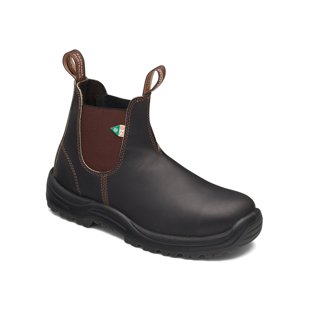 Blundstone 162 Work & Safety Boot: Lightweight yet durable sole resists electrical, chemical, acid, and debris.