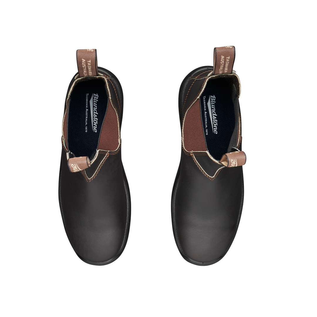 Blundstone 162 Work & Safety Boot: Designed for pull-on, kick-off convenience.