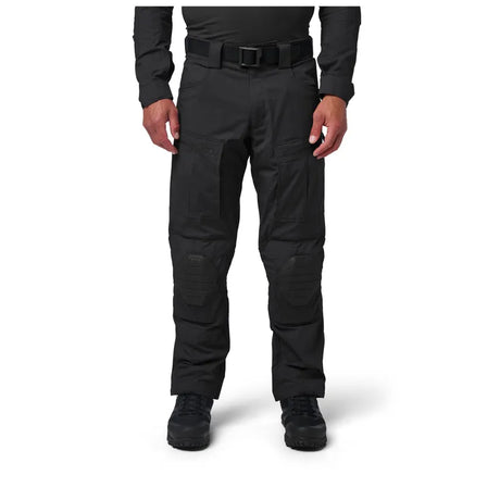 Large cargo pockets with volume folds and zipper closure.