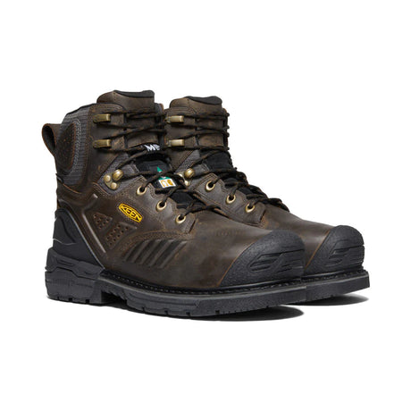 KEEN CSA Philadelphia+ 6" Int. Met Carbon Waterproof - Features a ¾ welt construction and heel stabilizer system for torsion stability, providing excellent arch support and protection.