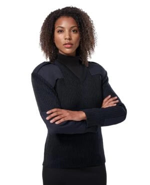 Cobmex - V-Neck Rib Commando, Button Epaulettes, Poly-acrylic