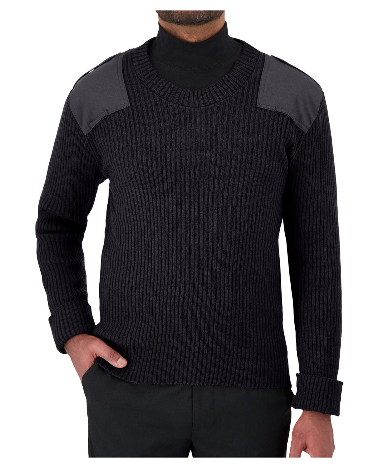 Cobmex - Crew Neck Military Rib, Velcro Epaulettes