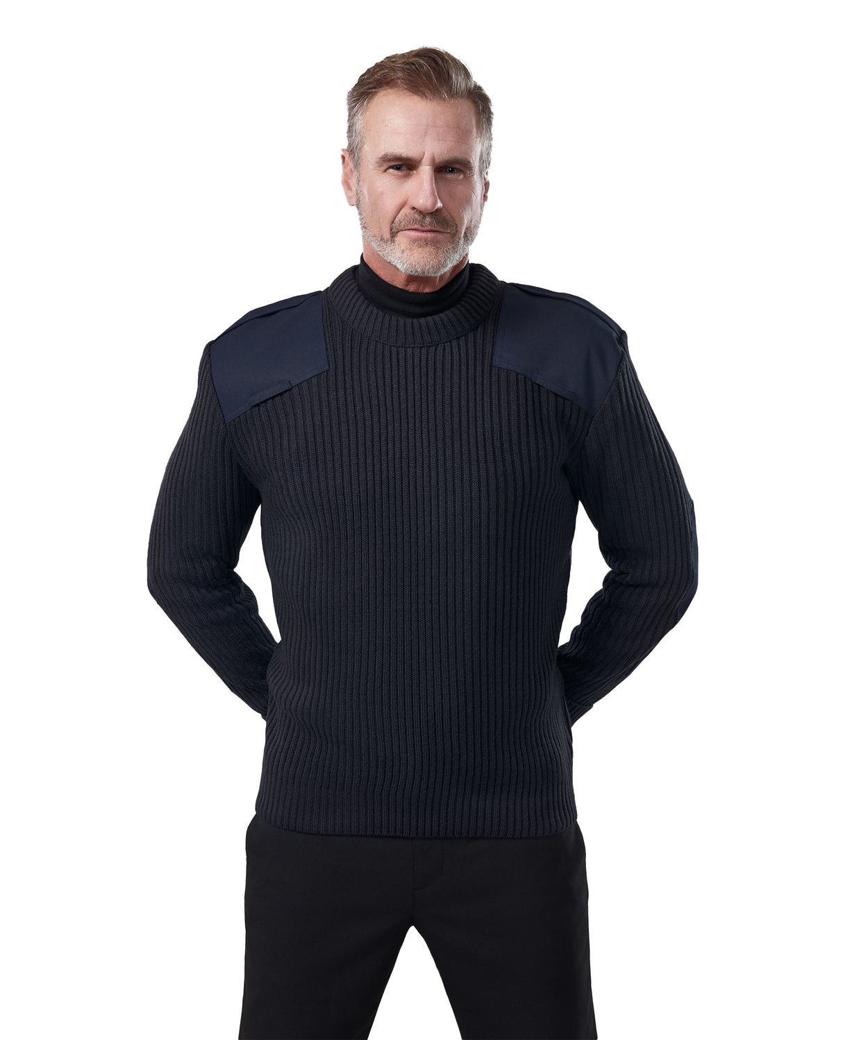 Cobmex - Crew Neck Military Rib, Velcro Epaulettes