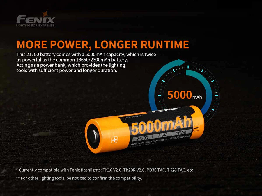 Fenix ARB-L21-5000 V2.0 (batterie 21700 5000 mAh)