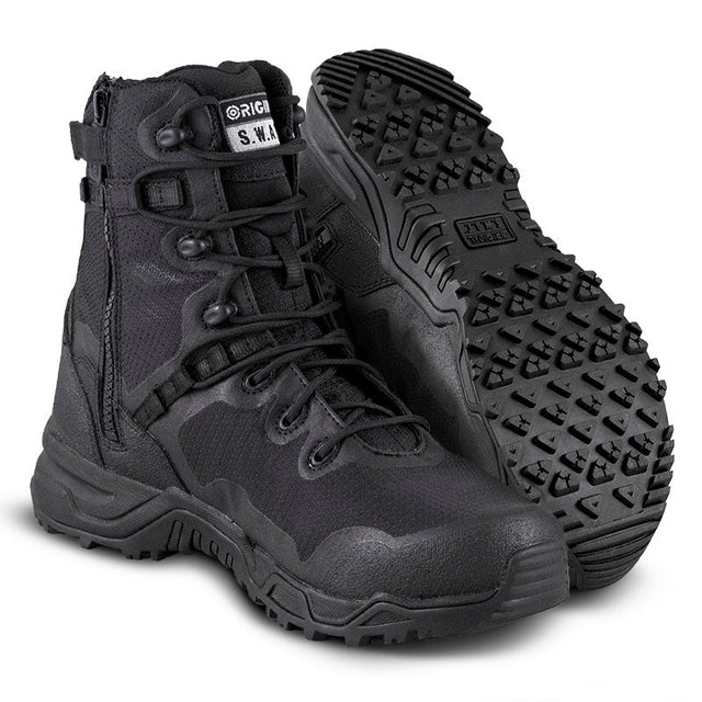 Alpha 8" Side Zip: Tactical boot with side zipper.