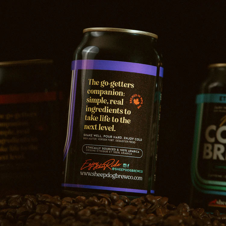 Sheepdog Brew Co - Bold Cold Brew Coffee, 355 ml/can
