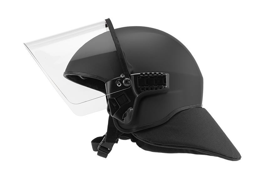 BUSCH - Impact Riot Helmet AMR-1E w/ short rail, 3mm Visor & Standard Neck Protector