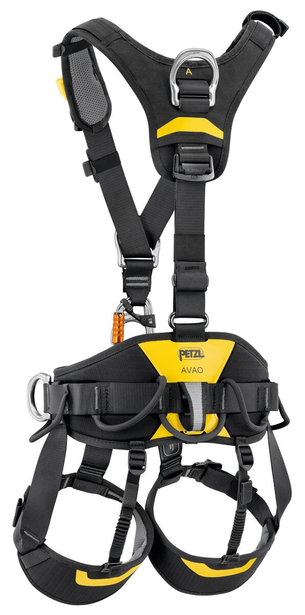 Petzl AVAO BOD full body harness, ANSI, CSA & NFPA, BLACK/YELLOW, SZ 2