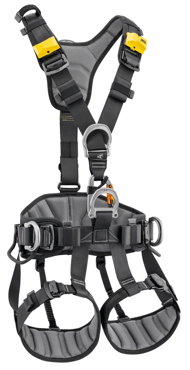 Petzl AVAO BOD full body harness, ANSI, CSA & NFPA, BLACK/YELLOW, SZ 2