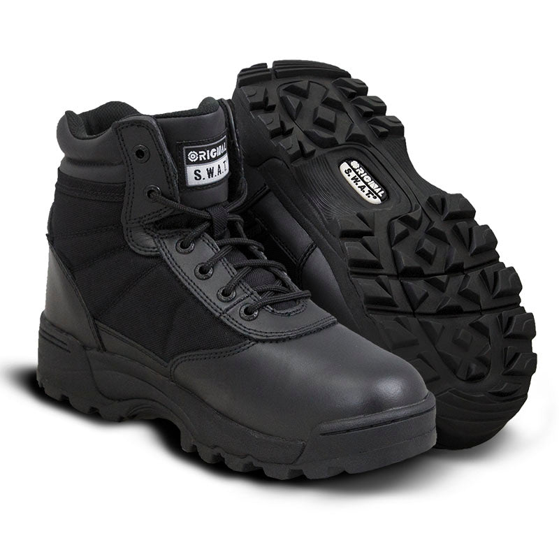 Uniformed Professional Boot: YKK® side-zipper, hook and loop closure.