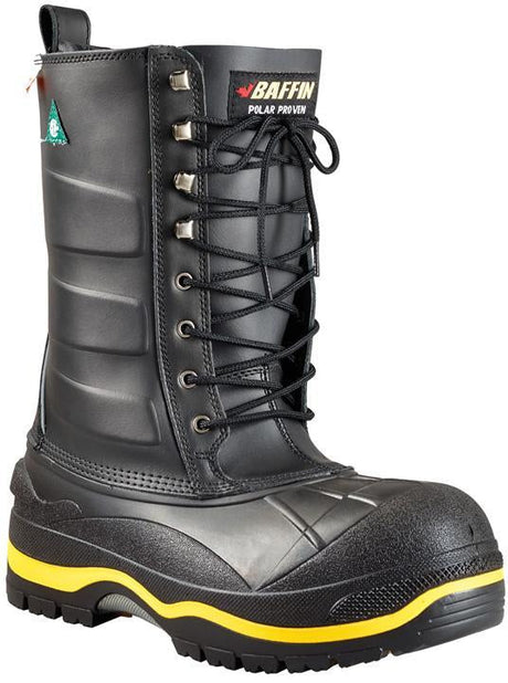 Baffin Granite Boot: Extreme cold protection, oil/acid resistant leather, sinched lacing, rubber outsole, PU base, GelFlex mid-sole, CSA/ASTM/CE approved, ESR/EH rated.