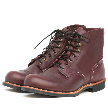 Red Wing Shoes Iron Ranger 8119 Oxblood: Vibram Mini-lug outsole for flexibility and oil resistance.