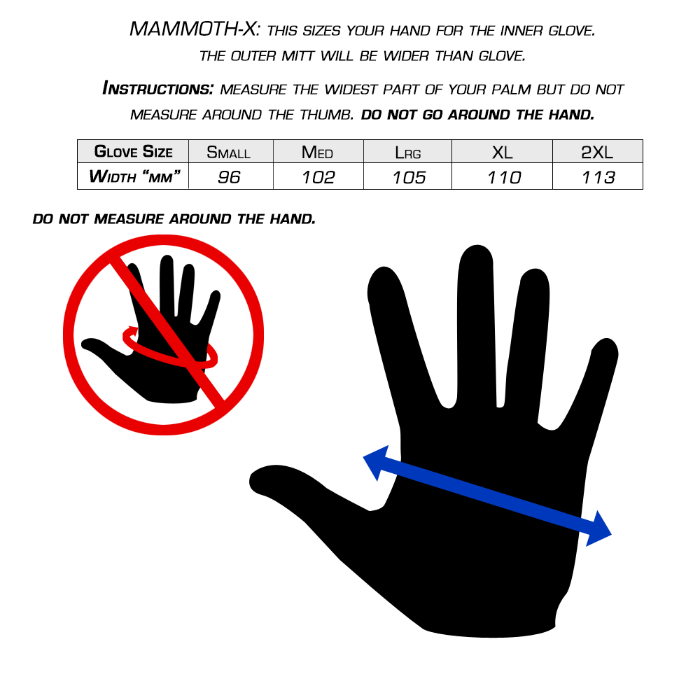 Ice Warrior Tac Gear - Mammoth-X Winter Mitt/Glove - V2