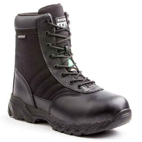 Classic 9" Waterproof Boots: Full grain leather, 1000 denier nylon.