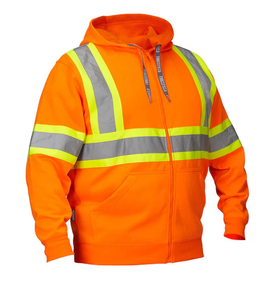 Sweat à capuche de sécurité Hi Vis Deluxe, capuche attachée