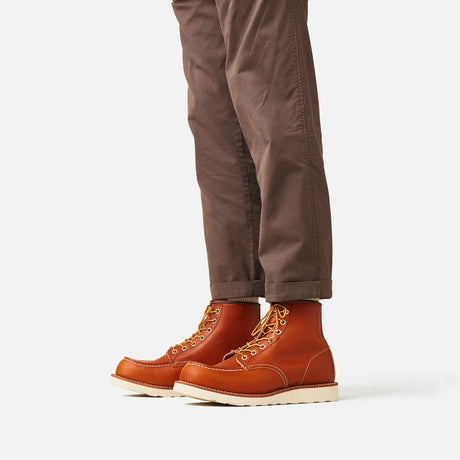 Red Wing Heritage 6-Inch Moc: Unique Oro Legacy leather.