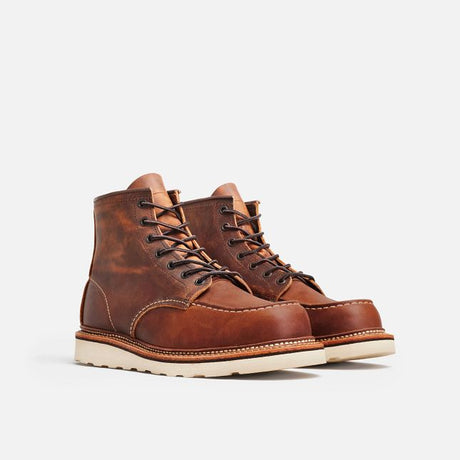 Heritage 6" Classic Moc: Red Wing's original 1952 design with moc toe construction.