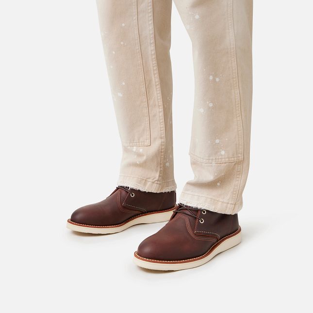 Red Wing Heritage Work Chukka: Crafted with a flexible Polyurethane Atlas Tred outsole.