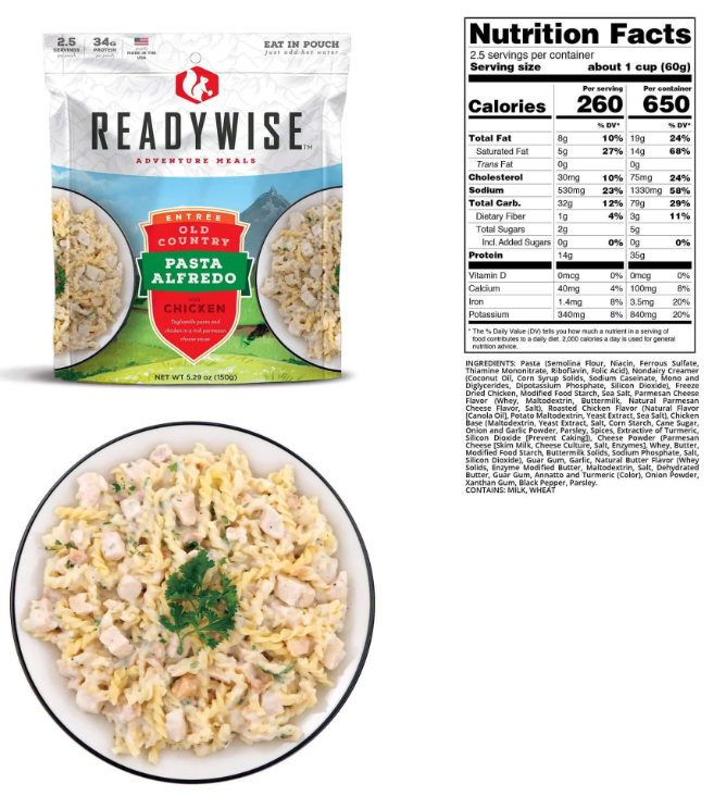 Pâtes Alfredo Old Country de renommée mondiale, 6/carton avec poulet