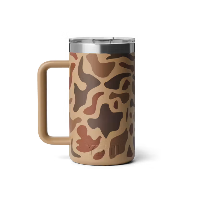 YETI - Rambler 24 oz Ceramic Lined Mug 2.0 Mag Slider - Wetlands Camo