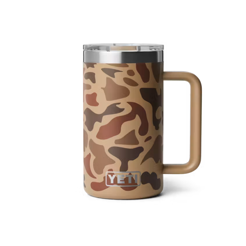 YETI - Rambler 24 oz Ceramic Lined Mug 2.0 Mag Slider - Wetlands Camo