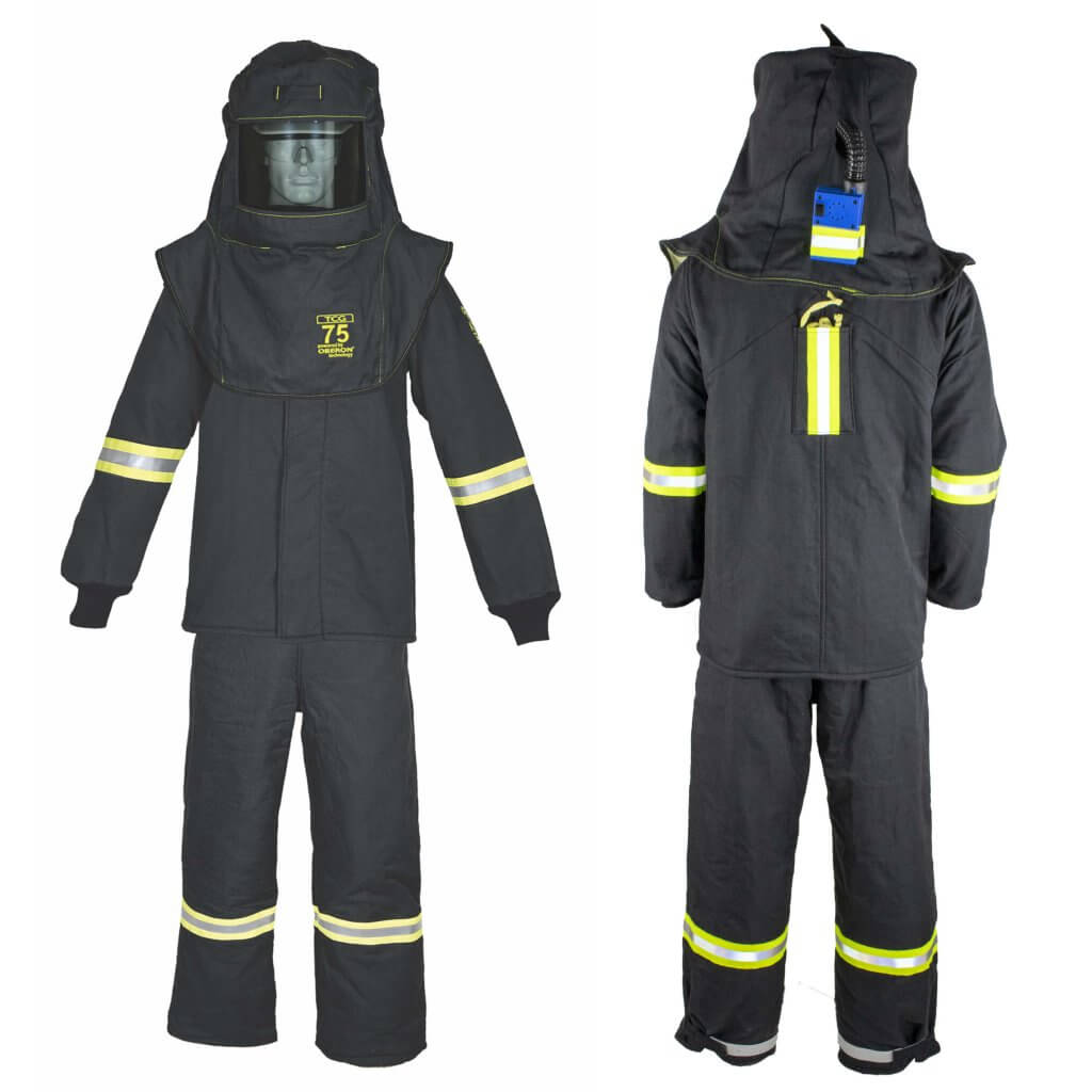 Oberon 75 Cal TCG Arc Flash Kit with Escape Strap (Hood, Coat, and Bib)