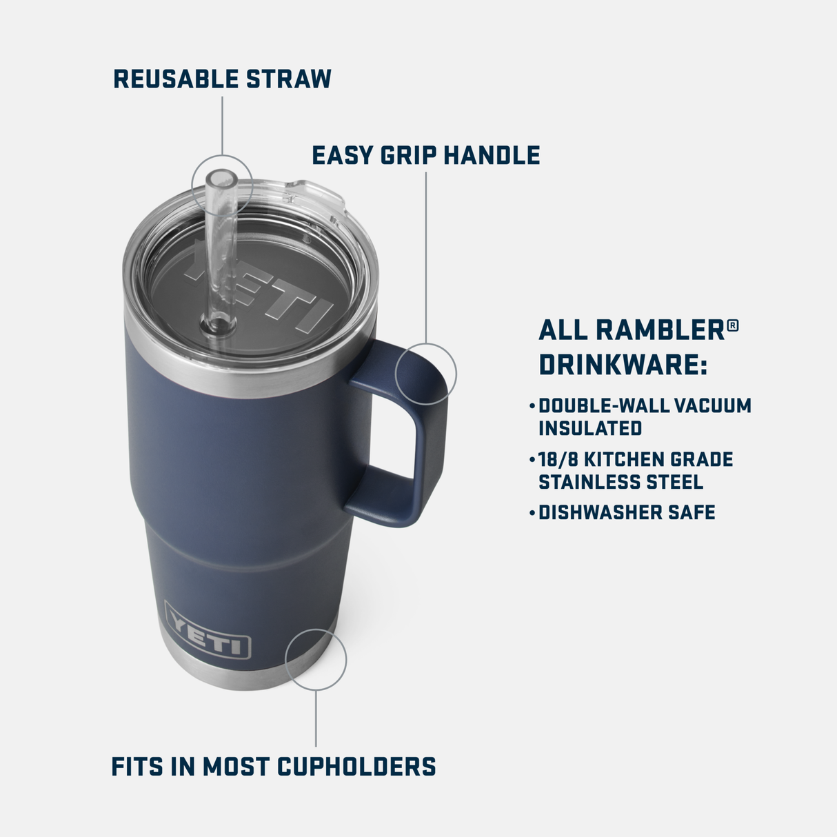 YETI - Rambler 25 oz Straw Mug