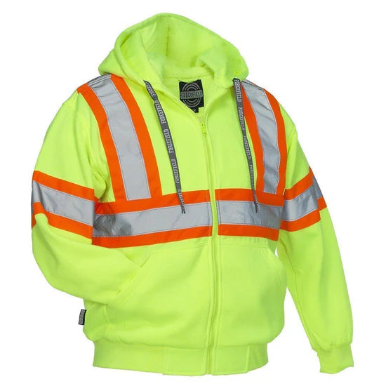 Sweat à capuche de sécurité Hi Vis Deluxe, capuche attachée