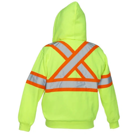 Sweat à capuche de sécurité Hi Vis Deluxe, capuche attachée