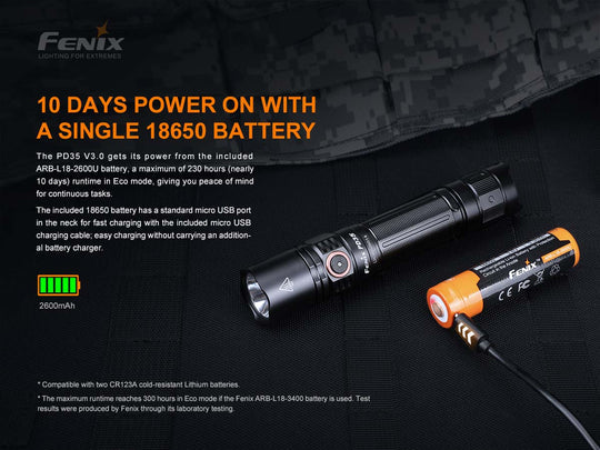 Lampe torche Fenix PD35 V3.0 TAC, 1700 lumens