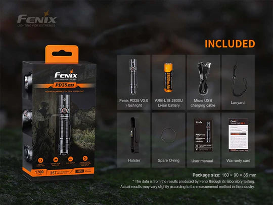 Lampe torche Fenix PD35 V3.0 TAC, 1700 lumens