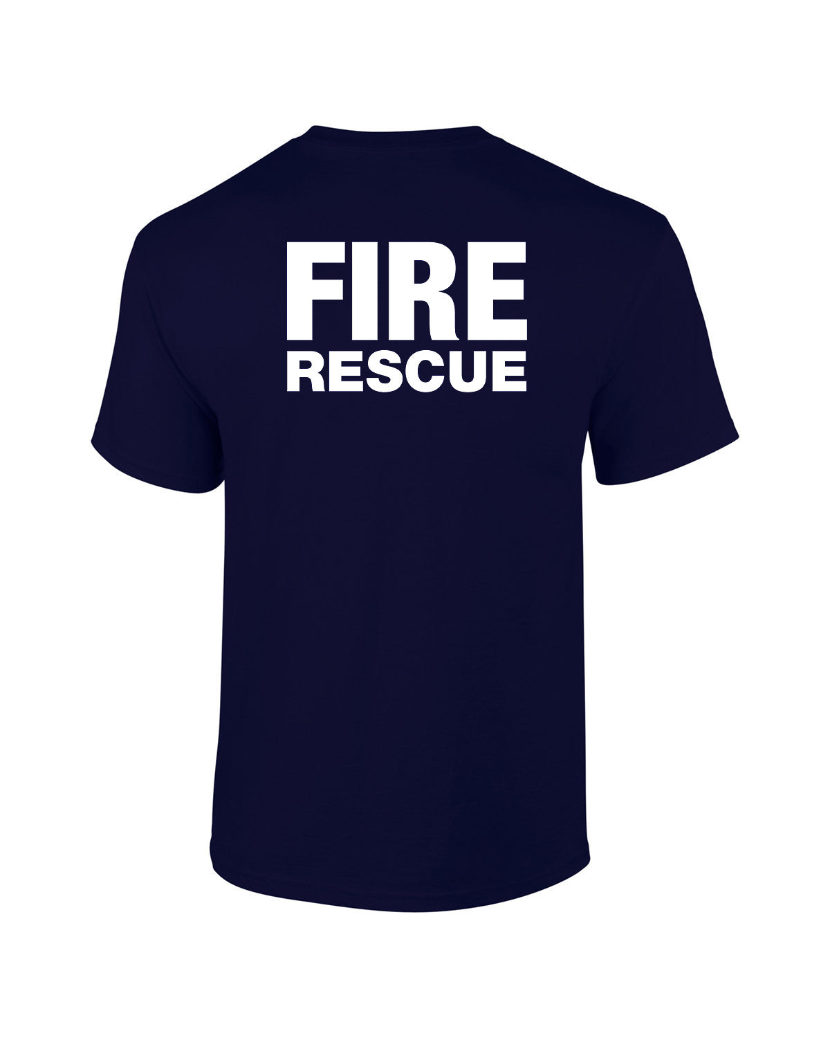 Feu - T-shirt bleu marine foncé avec texte blanc