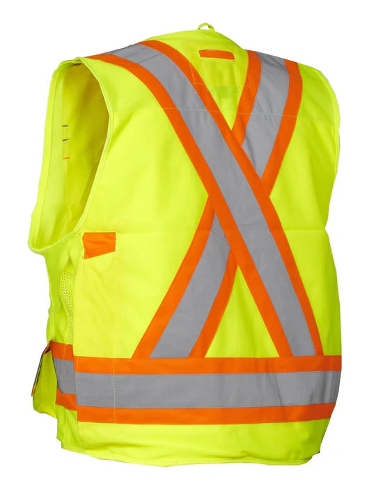 Gilet de sécurité haute visibilité pour géomètre