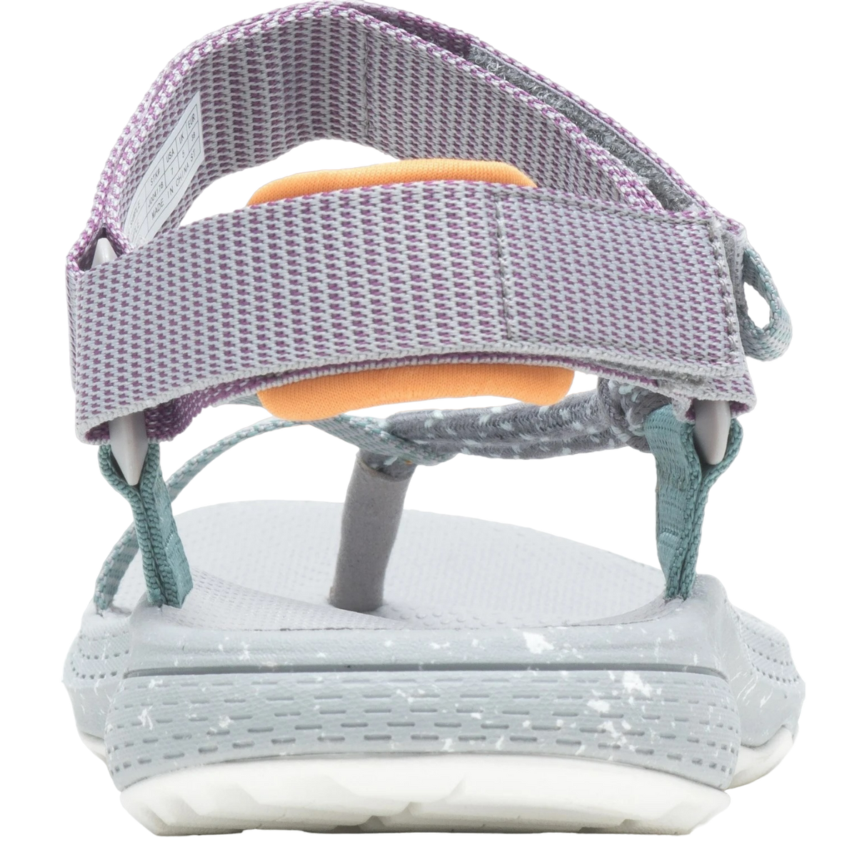 100% Recycled Webbing Upper - Offers eco-friendly construction and adjustable fit.