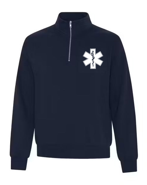 Paramédic 1/4 Zip avec texte blanc