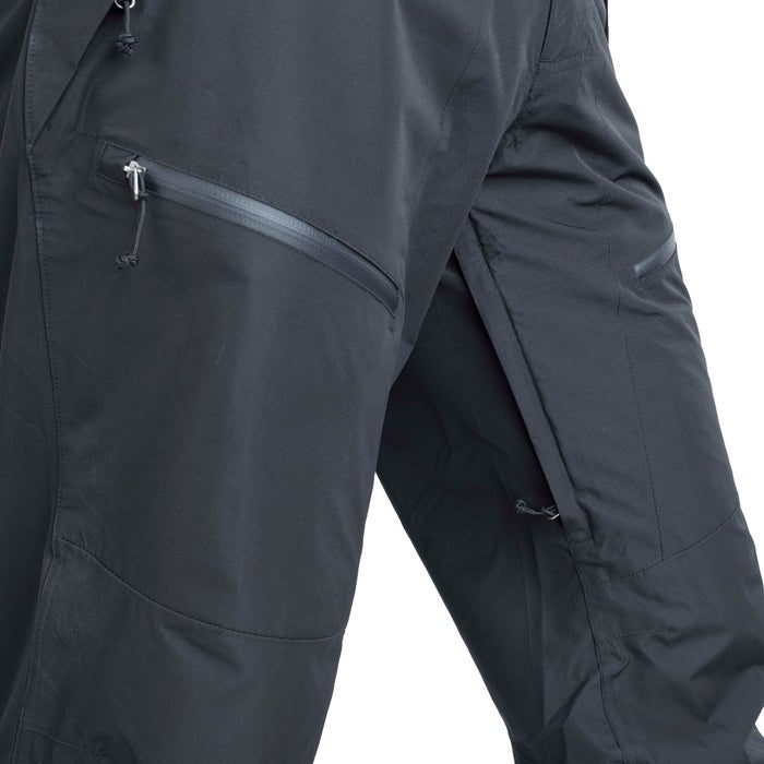 Multiple Storage Options Pant: Includes waistband loops, tabs, and zippered pockets.