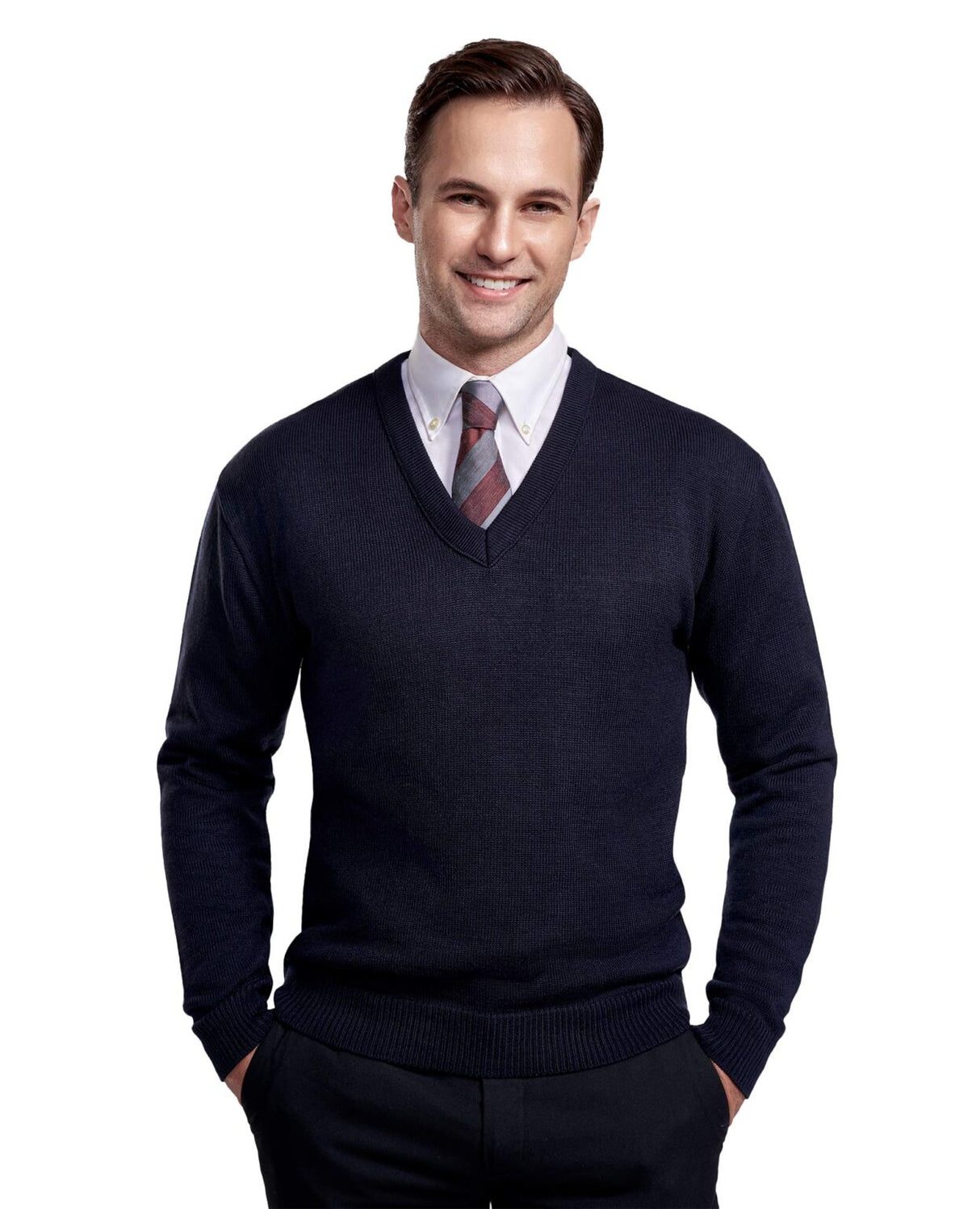 Cobmex - V-Neck, Long Sleeve, Jersey Knit