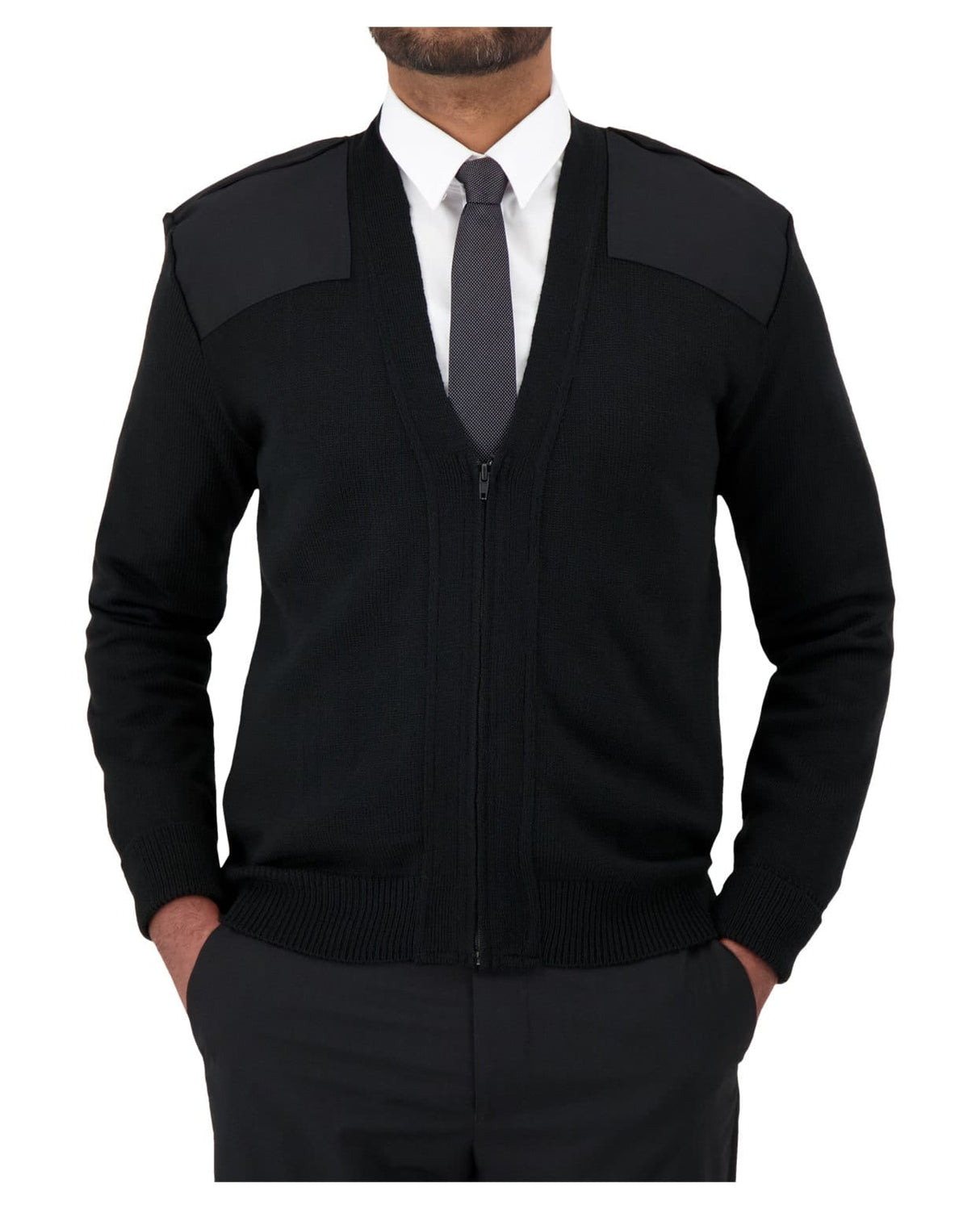 V-Neck, Zip Front Commando with Velcro Epaulettes