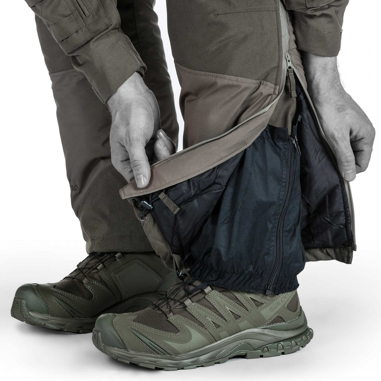 Tactical Winter Gear: UF PRO® Flex/Zone construction, YKK® water repellent zippers.