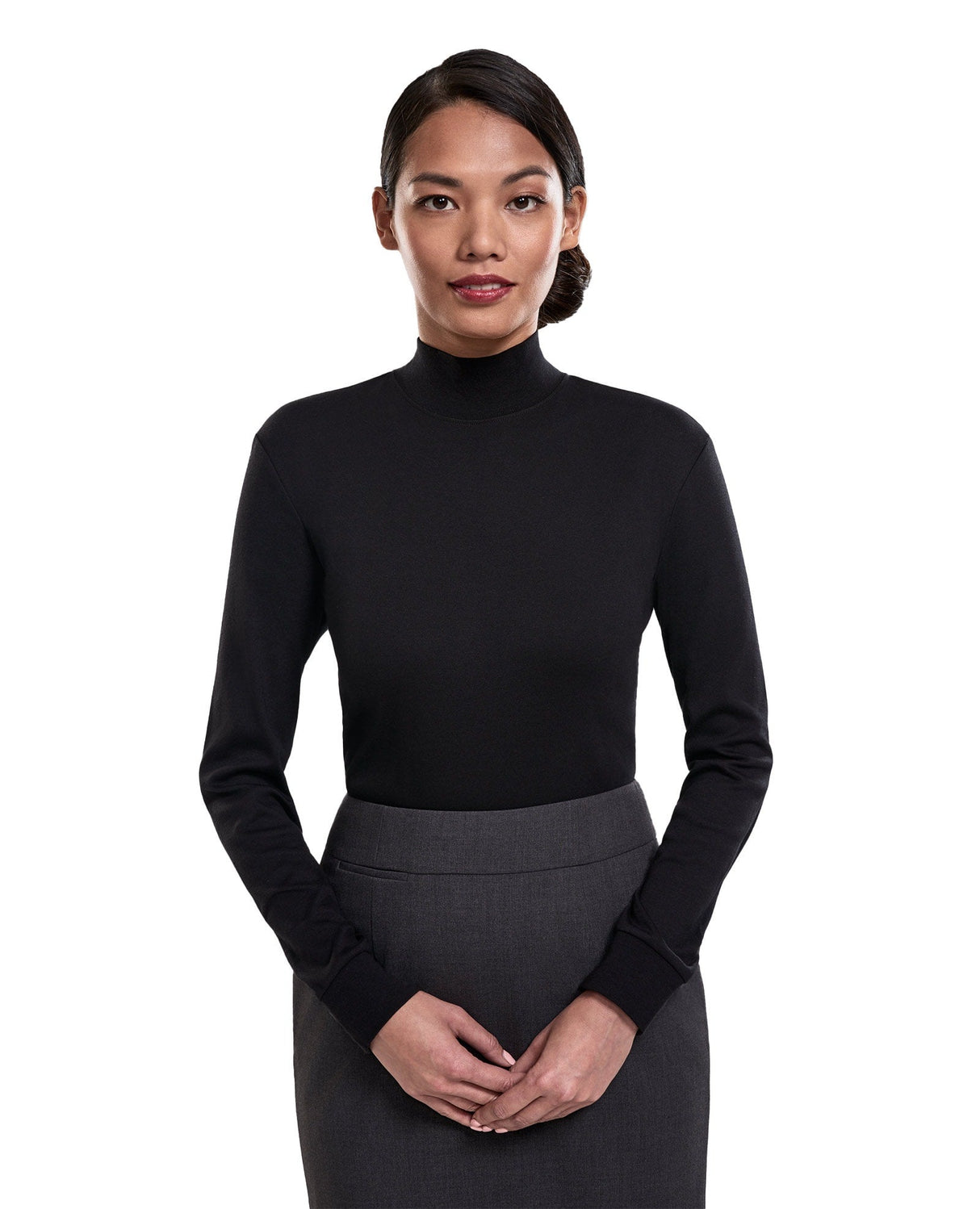 Cobmex - Classic "Mock" Neck, Long Sleeve