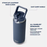 YETI - Rambler 26 oz C Straw Bottle - Riverhead Green