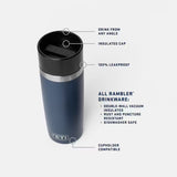 YETI Rambler 16 oz Travel Bottle (Moon Dust)