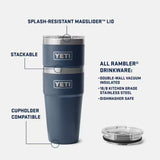 YETI - Rambler 20 oz Stacked Mag Slider Lid - Riverhead Red